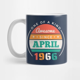 Retro Awesome Since April 1966 Birthday Vintage Bday 1966 Mug